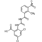 CAS#: 532981-36-5， 3,5-Dichloro-2-{[(2-Methyl-3-Nitrobenzoyl)Carbamothioyl]Amino}Benzoic Acid