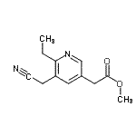 CAS 登录号：533939-33-2， 甲基[5-(氰基甲基)-6-乙基-3-吡啶基]乙酸酯