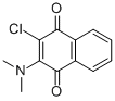 structure of CAS# 5350-26-5, 2-Dimethylamino-3-Chloro-1,4-Naphthoquinone;2-Chloro-3-Dimethylamino-Naphthalene-1,4-Dione;2-Chloro-3-Dimethylamino-1,4-Naphthoquinone;2-Chloro-3-(Dimethylamino)-1,4-Naphthoquinone