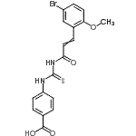 CAS#: 535936-56-2， 4-({[3-(5-Bromo-2-Methoxyphenyl)Acryloyl]Carbamothioyl}Amino)Benzoic Acid
