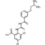 CAS#: 535943-21-6， 3,5-Dichloro-2-{[(3-Isobutoxybenzoyl)Carbamothioyl]Amino}Benzoic Acid