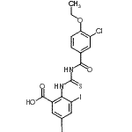 CAS#: 535944-56-0， 2-{[(3-Chloro-4-Ethoxybenzoyl)Carbamothioyl]Amino}-3,5-Diiodobenzoic Acid