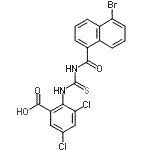 CAS#: 535946-48-6， 2-{[(5-Bromo-1-Naphthoyl)Carbamothioyl]Amino}-3,5-Dichlorobenzoic Acid
