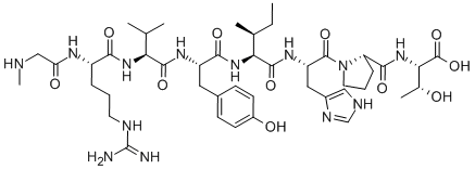 CAS 登录号：53632-49-8， (肌氨酰1,苏氨酰8)-血管紧张素 II