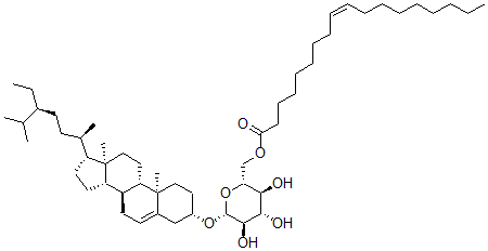 CAS#: 53657-29-7， (3b)-stigmast-5-en-3-yl beta-D-Glucopyranoside 6-(9Z)-9-octadecenoate
