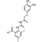 CAS#: 536977-65-8， 2-({[(3,4-Dimethylphenoxy)Acetyl]Carbamothioyl}Amino)-3,5-Diiodobenzoic Acid