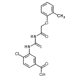 CAS#: 536977-92-1， 4-Chloro-3-({[(2-Methylphenoxy)Acetyl]Carbamothioyl}Amino)Benzoic Acid