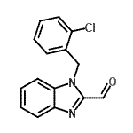structure of CAS# 537010-38-1, 1-(2-Chlorobenzyl)-1H-Benzimidazole-2-Carbaldehyde;1-[(2-chlorophenyl)methyl]benzimidazole-2-carbaldehyde;MFCD04363549;BAS 07328295