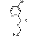结构式 CAS# 53764-72-0, 乙基4-羟基-2-吡啶羧酸酯