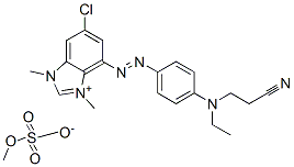 CAS#: 53792-62-4， 6-Chloro-4-[[4-[(2-Cyanoethyl)Ethylamino]Phenyl]Azo]-1,3-Dimethyl-1H-Benzimidazolium Methyl Sulphate