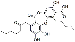 CAS#: 53899-46-0， 3,4,8-Trihydroxy-11-Oxo-1-(2-Oxoheptyl)-6-Pentyl-11H-Dibenzo[b,e][1,4]Dioxepin-7-Carboxylic Acid