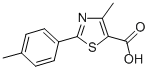 structure of CAS# 54001-13-7, 4-Methyl-2-(4-Methylphenyl)-1,3-Thiazole-5-Carboxylic Acid;4-Methyl-2-(4-Methylphenyl)Thiazole-5-Carboxylate;4-Methyl-2-(4-Methylphenyl)-5-Thiazolecarboxylate;Zinc00168274