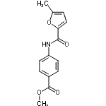 structure of CAS# 540533-39-9, Methyl 4-[(5-Methyl-2-Furoyl)Amino]Benzoate;methyl 4-(5-methylfuran-2-carboxamido)benzoate;methyl 4-[(5-methyl-2-furoyl)amino]benzoate;ZINC00476919