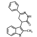 CAS#: 54104-29-9， 4-(2-Methyl-1H-Indol-3-Yl)-6-Phenyl-4,5-Dihydro-3(2H)-Pyridazinone