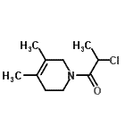 CAS 登录号：54152-10-2， 2-氯-1-(4,5-二甲基-3,6-二氢-1(2H)-吡啶基)-1-丙酮