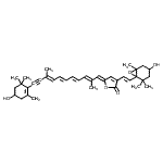 CAS 登录号：54369-11-8， (5Z)-5-[(2E,4E,6E,8E)-11-(4-羟基-2,6,6-三甲基-1-环己烯-1-基)-2,9-二甲基-2,4,6,8-十一碳四烯-10-炔-1-亚基]-3-[(E)-2-(4-羟基-2,2,6-三甲基-7-氧杂双环[4.1.0]庚-1-基)乙烯基]-2(5H)-呋喃酮