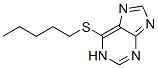 structure of CAS# 5443-89-0, 6-(Pentylthio)-1H-Purine;6-(Pentylthio)-7H-Purine;6-(Amylthio)-7H-Purine;6-(Pentylthio)-1H-Purine