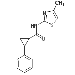 CAS 登录号：544426-84-8， N-(4-甲基-1,3-噻唑-2-基)-2-苯基环丙烷甲酰胺