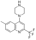 structure of CAS# 544429-25-6, 6-Methyl-4-Piperazino-2-(Trifluoromethyl)Quinoline;1-[6-METHYL-2-(TRIFLUOROMETHYL)QUINOL-4-YL]PIPERAZINE;6-METHYL-4-PIPERAZINO-2-(TRIFLUOROMETHYL)QUINOLINE