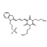 CAS#: 54444-09-6， 3-[(2Z)-2-[(2E)-4-(1,3-Dibutyl-4,6-Dioxo-2-Thioxotetrahydro-5(2H)-Pyrimidinylidene)-2-Buten-1-Ylidene]-1,3-Benzothiazol-3(2H)-Yl]-1-Propanesulfonate