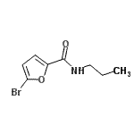 structure of CAS# 544442-03-7, 5-Bromo-N-Propyl-2-Furamide;(5-bromo(2-furyl))-N-propylcarboxamide;5-Bromo-N-propyl-2-furamide;MFCD03378170
