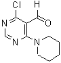 结构式 CAS# 54503-93-4, 4-氯-6-哌啶-5-嘧啶甲醛