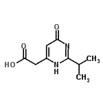 CAS#: 54506-67-1， (2-Isopropyl-6-Oxo-1,6-Dihydro-4-Pyrimidinyl)Acetic Acid