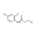structure of CAS# 545385-13-5, 3-Chloro-N-(4-Chloro-2-Fluorophenyl)Propanamide;3-chloro-N-(4-chloro-2-fluorophenyl)propanamide;MFCD03390644