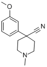 structure of CAS# 5460-79-7, 1-Methyl-4-Cyano-4-(3-Methoxyphenyl)-Piperidine;4-(3-Methoxyphenyl)-1-Methyl-Piperidine-4-Carbonitrile;4-(3-Methoxyphenyl)-1-Methyl-4-Piperidinecarbonitrile;4-(3-Methoxyphenyl)-1-Methyl-Isonipecotonitrile