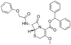 CAS#: 54639-52-0， Diphenylmethyl (6R-trans)-3-Methoxy-8-Oxo-7-(Phenoxyacetamido)-5-Thia-1-Azabicyclo[4.2.0]Oct-2-Ene-2-Carboxylate