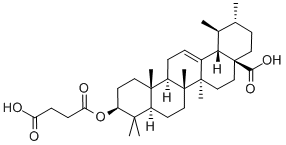 CAS#: 54717-85-0， 3-(3-Carboxy-1-Oxopropoxy)-,(3B)-Urs-12-En-28-Oic Acid