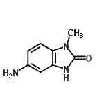 结构式 CAS# 54732-89-7, 5-氨基-1-甲基-1,3-二氢-2H-苯并咪唑-2-酮