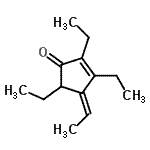 CAS 登录号：547766-52-9， (4E)-2,3,5-三乙基-4-亚乙基-2-环戊烯-1-酮