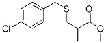 structure of CAS# 55009-84-2, Methyl 3-(4-Chlorobenzylthio)Isobutyrate;Methyl 3-(4-Chlorophenyl)Sulfanyl-2-Methyl-Propanoate;3-[(4-Chlorophenyl)Thio]-2-Methylpropanoic Acid Methyl Ester;3-[(4-Chlorophenyl)Thio]-2-Methyl-Propionic Acid Methyl Ester