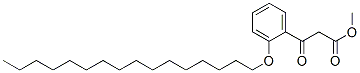 structure of CAS# 55017-92-0, Methyl 3-[O-(Hexadecyloxy)Phenyl]-3-Oxopropionate;Methyl 3-(2-Hexadecoxyphenyl)-3-Oxo-Propanoate;3-(2-Hexadecoxyphenyl)-3-Oxopropanoic Acid Methyl Ester;3-(2-Cetyloxyphenyl)-3-Keto-Propionic Acid Methyl Ester