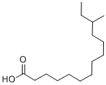 structure of CAS# 5502-94-3, 12-Methyltetradecanoic Acid;12-Methylmyristic Acid;12-Methyl Tetradecanoic Acid;Chebi:39251