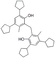 CAS 登录号：55036-37-8， 2,2'-亚甲基二[4,6-二环戊基间甲酚]