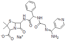CAS#: 55162-26-0， 6alpha-[(R)-2-[2-[(Imino-4-Pyridylmethyl)Amino]Acetylamino]-2-Phenylacetylamino]Penicillanic Acid Sodium Salt