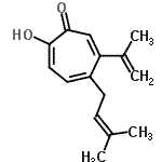 CAS#: 552-96-5， 2-Hydroxy-6-Isopropenyl-5-(3-Methyl-2-Buten-1-Yl)-2,4,6-Cycloheptatrien-1-One
