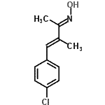 结构式 CAS# 55224-94-7, (2E,3E)-4-(4-氯苯基)-N-羟基-3-甲基-3-丁烯-2-亚胺