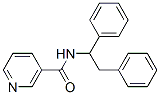 结构式 CAS# 553-06-0, N-(1,2-二苯基乙基)烟酰胺