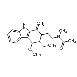 CAS#: 55320-30-4， N-[2-(3-Ethyl-4-Methoxy-1-Methylene-2,3,4,9-Tetrahydro-1H-Carbazol-2-Yl)Ethyl]-N-Methylacetamide