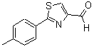 structure of CAS# 55327-29-2, 2-(4-Methylphenyl)-1,3-Thiazole-4-Carbaldehyde;2-p-Tolyl-thiazole-4-carbaldehyde;MFCD06738368