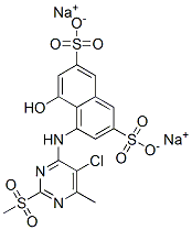 CAS#: 55329-60-7， Disodium 4-[[5-Chloro-6-Methyl-2-(Methylsulphonyl)-4-Pyrimidinyl]Amino]-5-Hydroxynaphthalene-2,7-Disulphonate