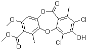 CAS#: 55365-63-4， Methyl 2,4-Dichloro-3-Hydroxy-8-Methoxy-1,6-Dimethyl-11-Oxo-11H-Dibenzo[b,e][1,4]Dioxepine-7-Carboxylate