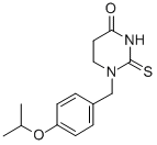 CAS#: 55383-89-6， Tetrahydro-1-((4-(1-methylethoxy)phenyl)methyl)-2-thioxo-4(1H)-Pyrimidinone