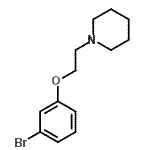 structure of CAS# 554430-68-1, 1-[2-(3-Bromophenoxy)Ethyl]Piperidine;1-(2-(3-Bromophenoxy)ethyl)piperidine;1-[2-(3-bromophenoxy)ethyl]-piperidine;1-[2-(3-Bromophenoxy)ethyl]piperidine