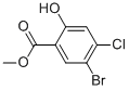 structure of CAS# 55488-81-8, Methyl 5-Bromo-4-Chloro-2-Hydroxybenzoate