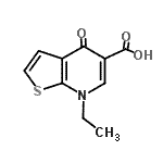 CAS 登录号：55503-33-8， 7-乙基-4-氧代-4,7-二氢噻吩并[2,3-b]吡啶-5-羧酸