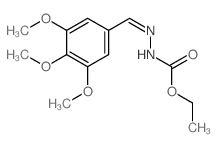 结构式 CAS# 55508-76-4, N'-(3,4,5-三甲氧基苄亚基)肼基甲酸乙酯